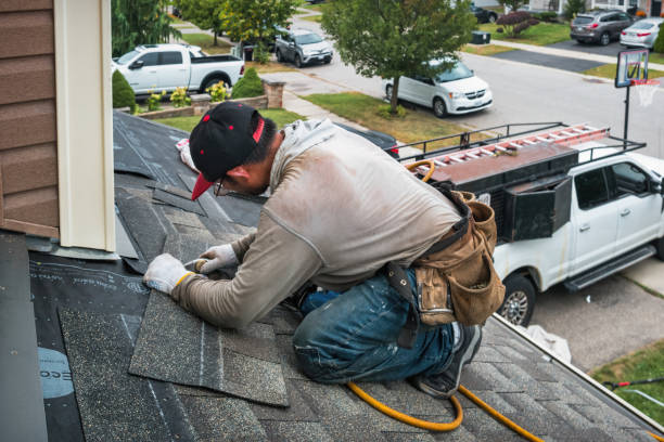 Professional Flat Roof Repair technician working in Warthen, GA